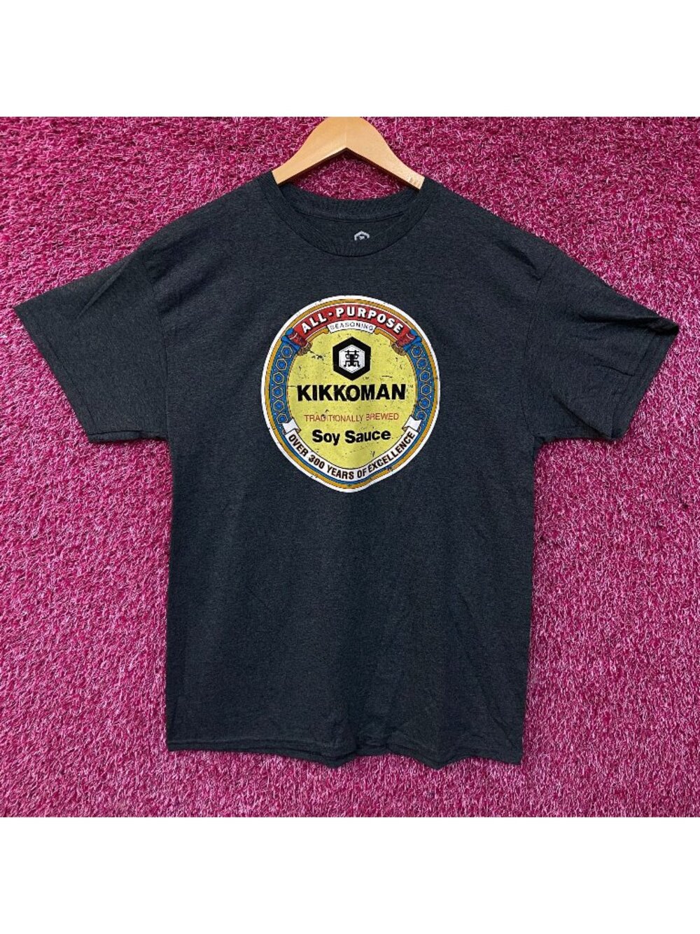 Kikkoman Soy Sauce Logo Graphic T-Shirt Large